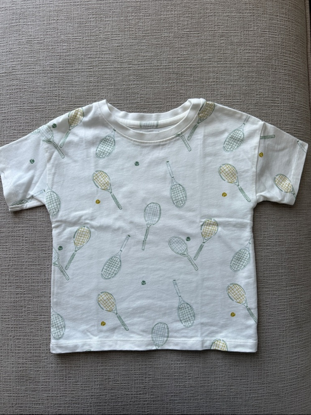Pehr White Tennis Racket Print Tee 3T